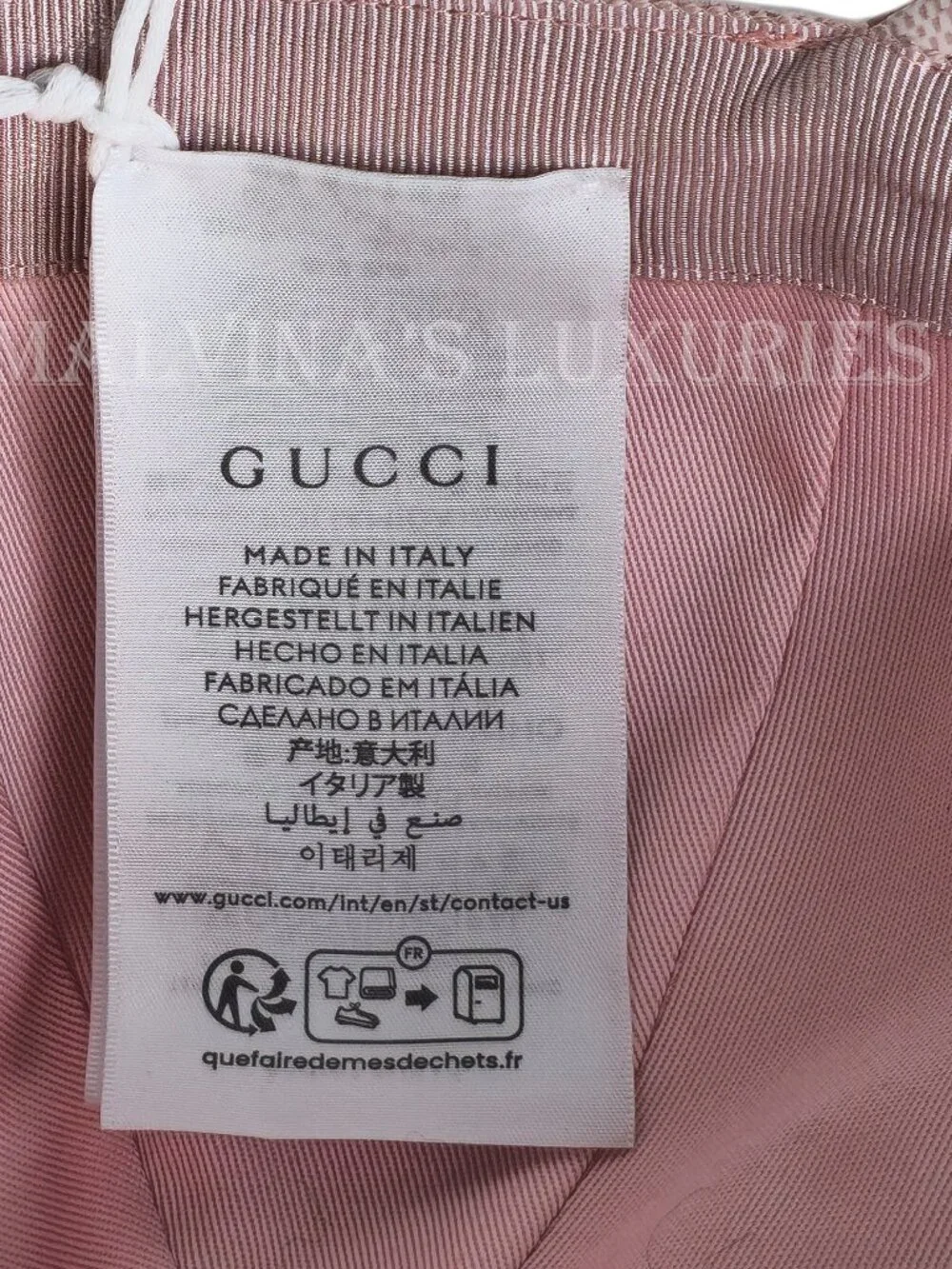 GUCCI HAT BASEBALL CAP PINK COTTON w LOGO PRINTED BRIM UNISEX sz S 56cm